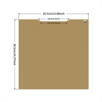 Plaque de construction PEI pour imprimante 3D Voron 2.4, 366x356mm, feuille PEI texturée double face avec base magnétique, surface de lit chauffant