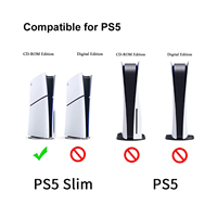 Coque de protection intégrale en silicone ultra-fine anti-rayures et anti-poussière pour console PlayStation 5 Slim