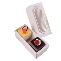 Boîte de papier de Cupcake de gâteau personnalisé de Offre Spéciale avec la fenêtre de rapiéçage pour des faveurs de mariage