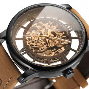 นาฬิกาข้อมือผู้ชาย FORSINING 2025 รุ่นใหม่ ดีไซน์โปร่งแสง เรืองแสง ลำลอง กันน้ำ สายหนังแท้ Relogio Masculino - Product Image 2