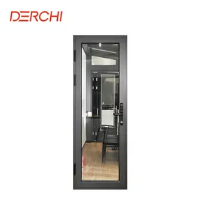 Security Exterior Swing Opening Hinge Doors Thermal Break Aluminum Casement Door