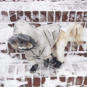 NAMSAN <b>Dog</b> Winter Coat With <b>Hood</b> Faux Fur Windproof Pet Clothes For Small <b>Dogs</b> - Product Image 3