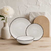 Service de table en céramique de grès porcelaine couleur ocre, style nordique moderne et écologique, pour Noël