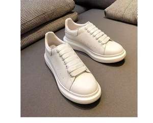 Nouvelle Arrivée 2026 : Baskets Plateformes Blanches en Toile à Semelle Épaisse, Chaussures de Sport Décontractées Unisexe à Lacets pour Toutes Saisons - Product Image 2