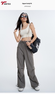 TIMETEX <span class=keywords><strong>pantalon</strong></span> cargo respirant à séchage rapide <span class=keywords><strong>de</strong></span> style rétro américain pour femmes sports décontractés course en plein air <span class=keywords><strong>randonnée</strong></span> <span class=keywords><strong>taille</strong></span> élastique ODM - Product Image 4