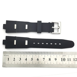 Bracelet de montre en silicone Aosman <span class=keywords><strong>Brother</strong></span> Bao 24mm 22mm à bouche convexe 8mm pour Baoge DP42C14SVDGMT avec boucle ardillon et fermoir en caoutchouc - Product Image 5
