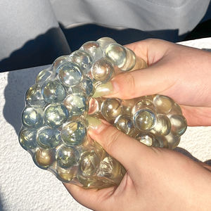 Balle anti-stress en plastique cristallin faite à la main de 10 cm, jouet sensoriel et anti-stress pour enfants de 5 à 7 ans, balle moelleuse et sonore, cadeau unisexe - Product Image 3