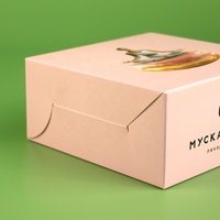 Boîte à lunch jetable en carton recyclable personnalisée avec logo pour beignets, emballage alimentaire à emporter en gros