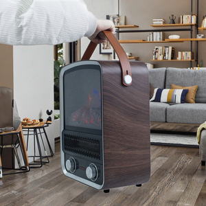 Mini estufa eléctrica portátil, chimenea, calentador de espacio de calentamiento rápido, luz indicadora de potencia, independiente para uso doméstico en Hotel al aire libre - Product Image 1