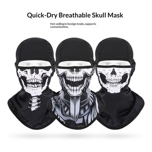 Pasamontañas con Diseño <span class=keywords><strong>de</strong></span> Calavera, Transpirable, <span class=keywords><strong>de</strong></span> Spandex/Poliéster, Unisex, para Motociclismo y Uso al Aire Libre - Product Image 1