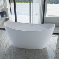 Baignoire autoportante ovale moderne en acrylique RY-619, certifiée CE