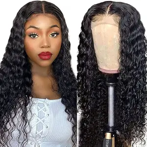 Water Wave 13X4 Lace Front Human Hair Wigs Wholesale Brazilian Hair Hd Lace Front Wig Virgin 30 Inch Water Wave Frontal Wig