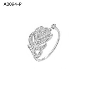 Fashion Alloy <b>Cocktail</b> <b>Ring</b> with Micro Pave Zirconia Rhodium Plated for Women High Quality Jewelry A0094 - Product Image 1