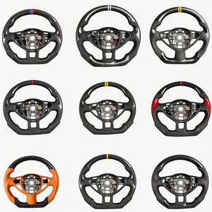 Volant de course <span class=keywords><strong>sport</strong></span> FEIXIANG à 3 branches en cuir véritable et fibre de carbone, compatible <span class=keywords><strong>Infiniti</strong></span> Nissan, forme D, fond plat, modifié - Product Image 5