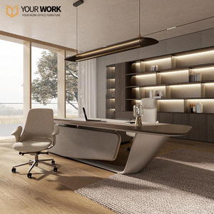 Escritorio Ejecutivo Moderno en Forma de L de Lujo para CEO, Muebles de Oficina Elegantes de Madera para Gerentes y Jefes - Product Image 2