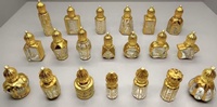 Flacon d'Attar en Verre Électroplaqué de Forme Unique, Style Luxe Moyen-Oriental, Fabricant de Bouteilles d'Huile de Parfum