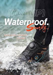 Punta in acciaio impermeabile indistruttibile di alta qualità personalizzata protezione da lavoro industriale punta composita per gatti stivali tattici neri - Product Image 4