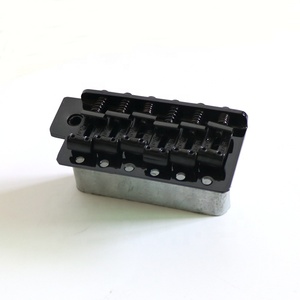 Donlis Vintage Bent Saddle Black Guitar Tremolo Bridge pour guitare ST avec bloc de taille standard et barre <span class=keywords><strong>Whammy</strong></span> - Product Image 3