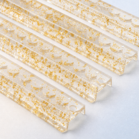 Support de tuiles de mahjong en acrylique effet feuille d'or, 20 pouces, bord ondulé festonné, accessoires de mahjong américain, vente en gros, direct usine