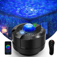 Projecteur d'étoiles LED avec haut-parleur intégré, lumière de nuit ciel étoilé vague océanique, projecteur LED blanc, projecteur LED RVB pour fête