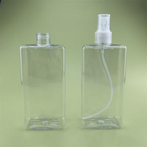 50mlフラットスクエアペット/PPプラスチックスプレーボトルポンプ100ml透明フラットスクエア香水瓶300mlフラットスクエアスプレーボトル - Product Image 3