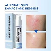 Sérum réparateur GHK-CU personnalisé avec logo OEM, peptide de cuivre, niacinamide, centella asiatica, sérum apaisant pour les peaux sujettes aux rougeurs