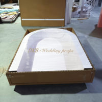 DKB décorations de scène de mariage personnalisées couches arc blanc PVC toile de fond de mariage porte toile de fond support