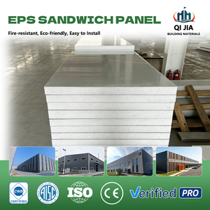Panneaux sandwich pour murs extérieurs ignifuges, isolés et écologiques, avec âme en polyuréthane/EPS, insonorisés, en métal, pour entrepôts et entrepôts frigorifiques - Product Image 1