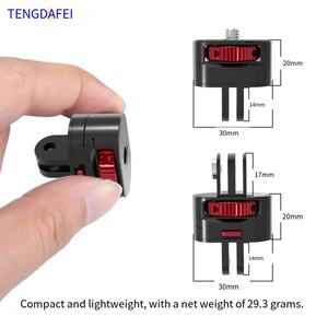 Adaptador multifuncional de 1/4 pulgadas <span class=keywords><strong>Mini</strong></span> Base de liberación rápida 3 en 1 para cámaras de acción GoPro Hero11Xiaoyi GoPro13 DJI Osmo Action 12 - Product Image 4