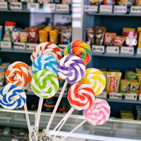 12g Regenboog Swirl Fruitlollipop Gemengd Fruit Snoep