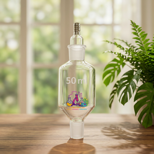 Chambre de collecte d'insectes cylindrique en verre borosilicate transparent de 50 ml, récipient de capture d'échantillons avec option OEM à 4 voies - Product Image 3