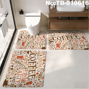 Ensemble de salle de bain de Noël instantané en un seul ensemble : échangez vos anciens <span class=keywords><strong>tapis</strong></span> contre ces <span class=keywords><strong>tapis</strong></span> de fête en 3 pièces, transformez la pièce en quelques minutes. - Product Image 4