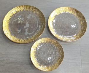 Assiettes de présentation en verre or, argent, rose pour événements, mariages et locations – Vaisselle de dîner économique - Product Image 5