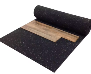 Yiacoustic High Performance Rubber <strong>Cork</strong> Foam Gym <strong>Tiles</strong> Black OEM Soundproofing Acoustic Underlay 3mm Thick 1m*10m Modern Design - Product Image 1