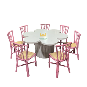 Silla Infantil de Mimbre Hecha a Mano al por Mayor para Fiestas de Cumpleaños, Muebles de Asiento para Niños de Bambú Natural - Product Image 2