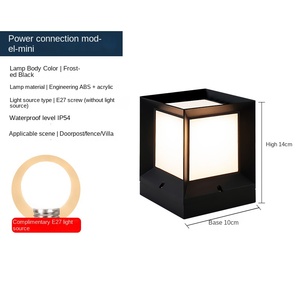 Tapas de poste cuadradas impermeables para exteriores, lámparas de pilar de acero inoxidable con luces LED para patio para columnas de césped y cubierta - Product Image 4