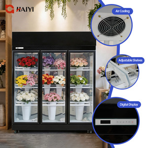 Refrigerador Vertical Comercial con Enfriamiento por Aire y Pantalla Digital para Almacenamiento de Flores, con Estantes Ajustables para Floristerías - Product Image 2