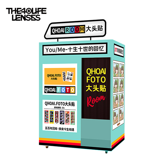 Fully Assembled Led Light Automatic Photo Booth Remote Manage Digital Photo Booth Shopping Street Selfie Photo Booth for Party