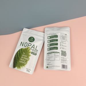 Sachets de supplément en aluminium design personnalisé Sachet de poudre d'extrait de nopal et de cactus avec thermoscellage Sachets debout quantité minimale de commande 100pcs - Product Image 3
