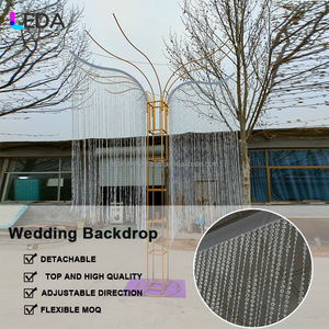 Leda ม่านฉากหลังโครงสร้างสแตนเลสสำหรับงานแต่งงานตกแต่งเวทีปาร์ตี้ดีไซน์ใหม่ - Product Image 2