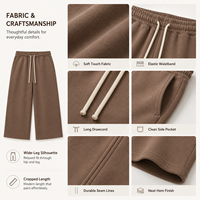 Pantalon de jogging imperméable coupe-vent à séchage rapide, taille élastique, jambe large, coupe courte, pour homme, style athleisure classique