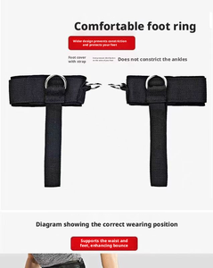 Ensemble d'entraînement de résistance pour les jambes avec logo personnalisé, bandes de cheville en TPE haute élasticité, ceinture de taille, résistance moyenne pour l'entraînement physique - Product Image 2