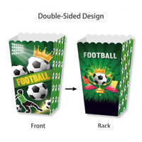 12 boîtes à popcorn en carton imprimées avec un motif de football écologique, personnalisables, pour une soirée cinéma