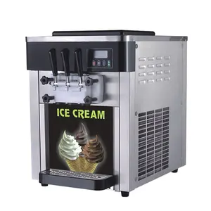 18L/H macchina per gelato Soft da tavolo a tre sapori commerciale in vendita