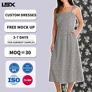 Robe décontractée tendance à rayures fines de couleur unie, modèle 2026, vente chaude transfrontalière, en stock, vente en gros - Product Image 1