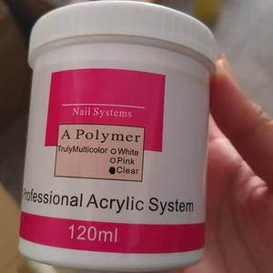 120ml /Jar Nail Art Acryl pulver Weiß/Klar/Rosa Carving Crystal Polymer 3D Tauch nagel Acryl pulver für Nagel verlängerung - Product Image 1