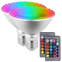 Ampoule LED étanche IP65 E27 E26 Par20 Par30 Par38 RGB, projecteur COB, éclairage 10W 20W 30W 40W, télécommande, intensité variable