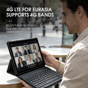 แท็บเล็ตพีซีแบบ 2 in 1 ระบบ Android 15 รุ่น Custom MTK 4G LTE หน้าจอ IPS ขนาด 10.1 นิ้ว ความจุ 4GB + 64GB พร้อมคีย์บอร์ดในตัว - Product Image 5