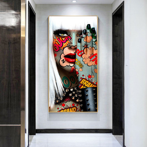 Trang trí nội thất graffiti hình ảnh trừu tượng Áp phích in người phụ nữ vải tường <span class=keywords><strong>Pop</strong></span> bức tranh nghệ thuật - Product Image 4