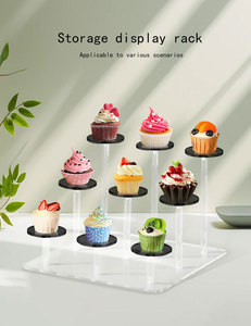 Support acrylique pour gâteau Cupcake présentoir à Cupcake de qualité alimentaire pour décoration de buffet de fête de mariage - Product Image 6